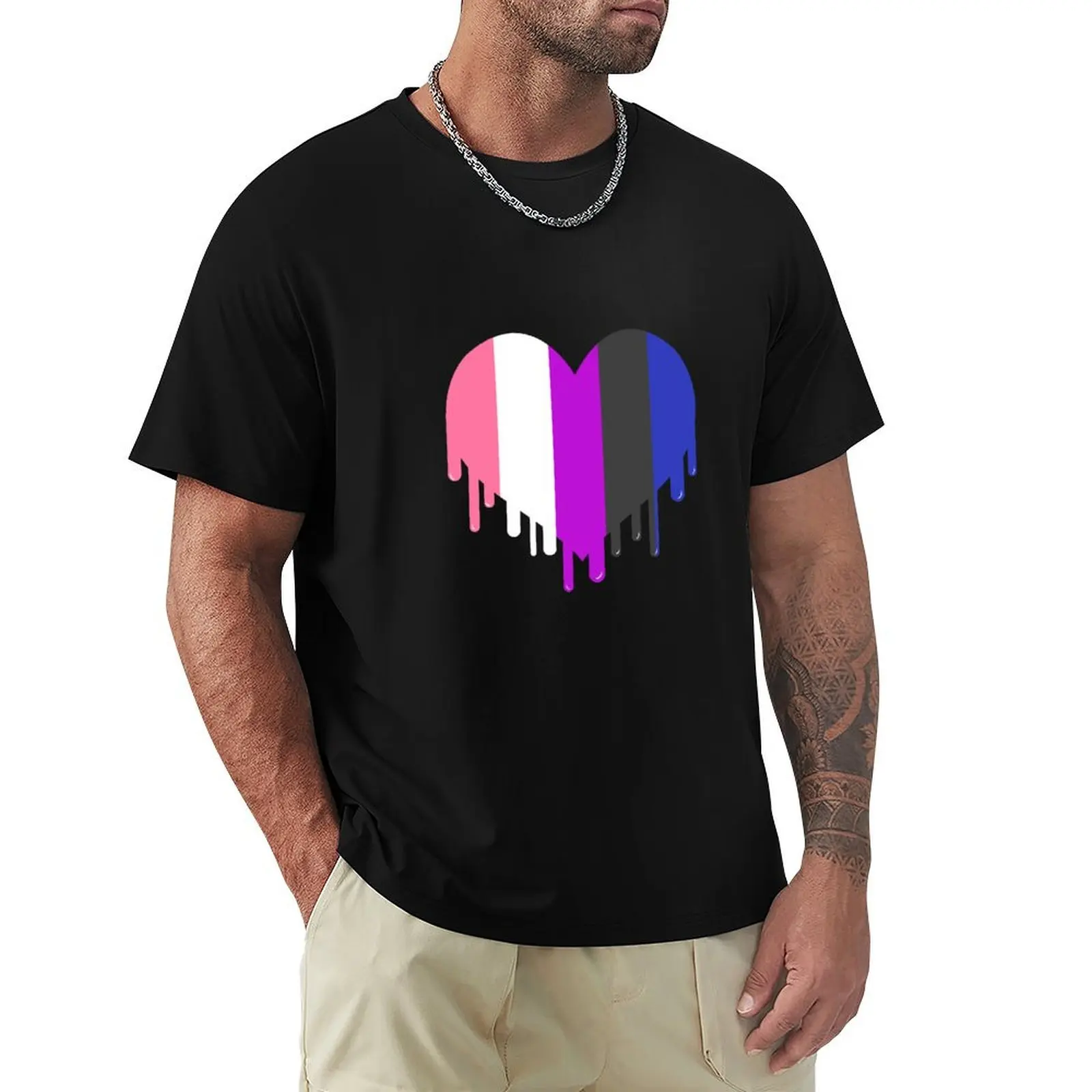 Dripping Genderfluid Heart Genderfluid Pride T-Shirt Plus Size Simple Casual Top
Dripping Genderfluid Heart Genderfluid Pride T-Shirt Plus Size Simple Casual Top
