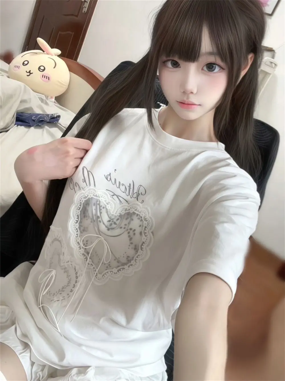 Plush Letters Print Tshirts Summer Women Lace T-shirt Y2K 2000s Japanese Style Summer Tee Kawaii Short Sleeve Oversize Crop Tops
Plush Letters Print Tshirts Summer Women Lace T-shirt Y2K 2000s Japanese Style Summer Tee Kawaii Short Sleeve Oversize Crop Tops