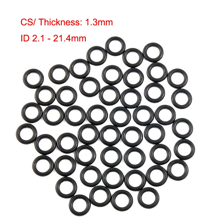 NBR rubber O ring Seal Gromment Rubber Gaskets CS 1.3mm x ID 2.1 2.8 3.4 4.4 5.4 6 6.4 6.8 7.3 9.4 10.4 12.5 13 to 21.4 mm
NBR rubber O ring Seal Gromment Rubber Gaskets CS 1.3mm x ID 2.1 2.8 3.4 4.4 5.4 6 6.4 6.8 7.3 9.4 10.4 12.5 13 to 21.4 mm