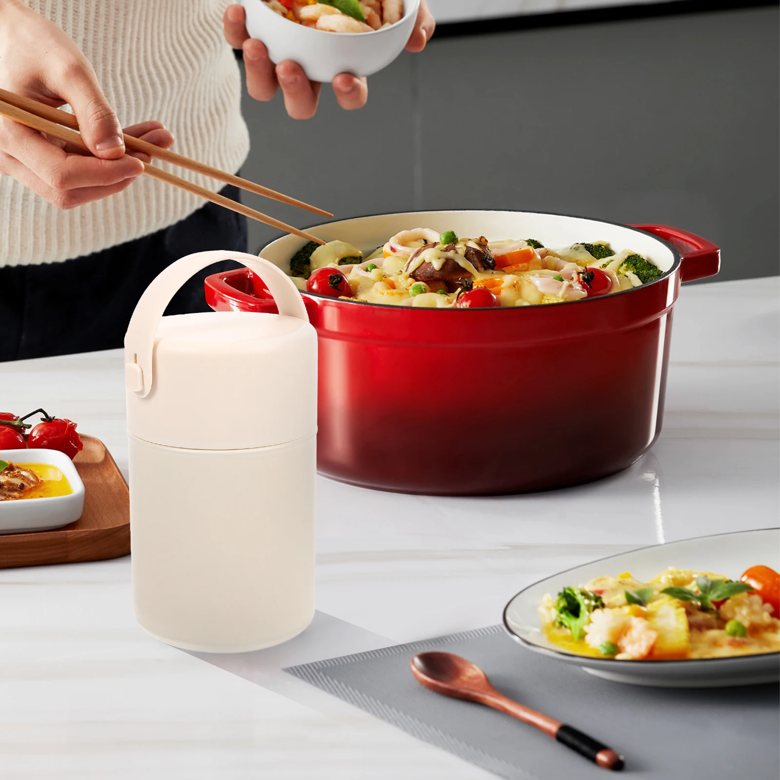 Stainless Steel Braised Beaker Thermal Food Container Large Capacity Insulated Portable Reusable Leak Proof 304 Holder
Stainless Steel Braised Beaker Thermal Food Container Large Capacity Insulated Portable Reusable Leak Proof 304 Holder