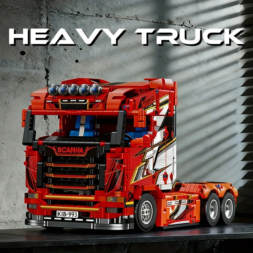 Конструктор MOC Technic Sca-ha JJ9070: Городской высокотехнологичный трактор-грузовик, модель из строительных блоков, игрушка, подарок, коллекционный рождественский конструктор, 1708 деталей
Конструктор MOC Technic Sca-ha JJ9070: Городской высокотехнологичный трактор-грузовик, модель из строительных блоков, игрушка, подарок, коллекционный рождественский конструктор, 1708 деталей