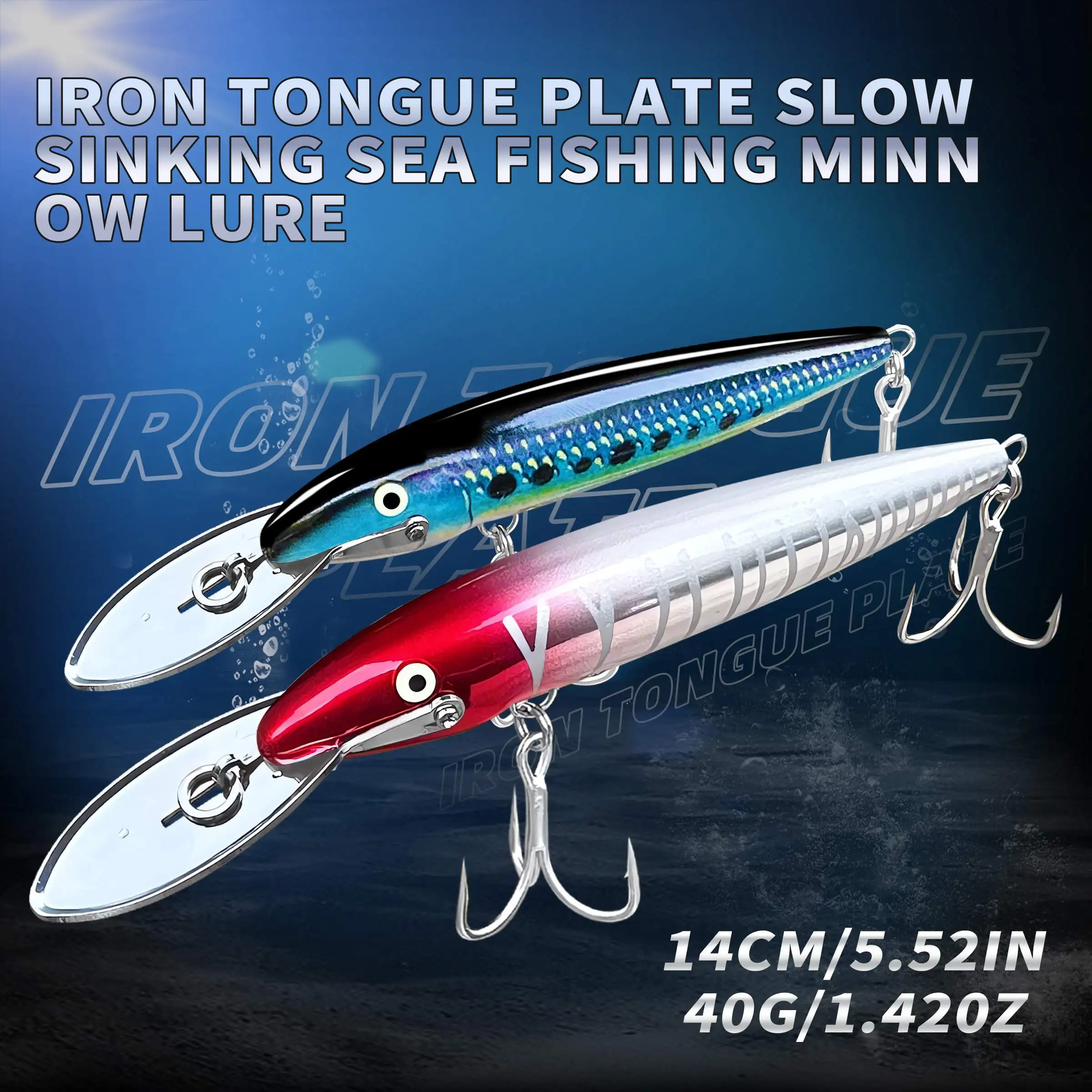 XINMU Countdown Magnum Sinking Minnow Lure Fishing Artificial Hard Baits 140mm 40g Wobblers Saltwater Sea Fishing For Blues Tuna
XINMU Countdown Magnum Sinking Minnow Lure Fishing Artificial Hard Baits 140mm 40g Wobblers Saltwater Sea Fishing For Blues Tuna