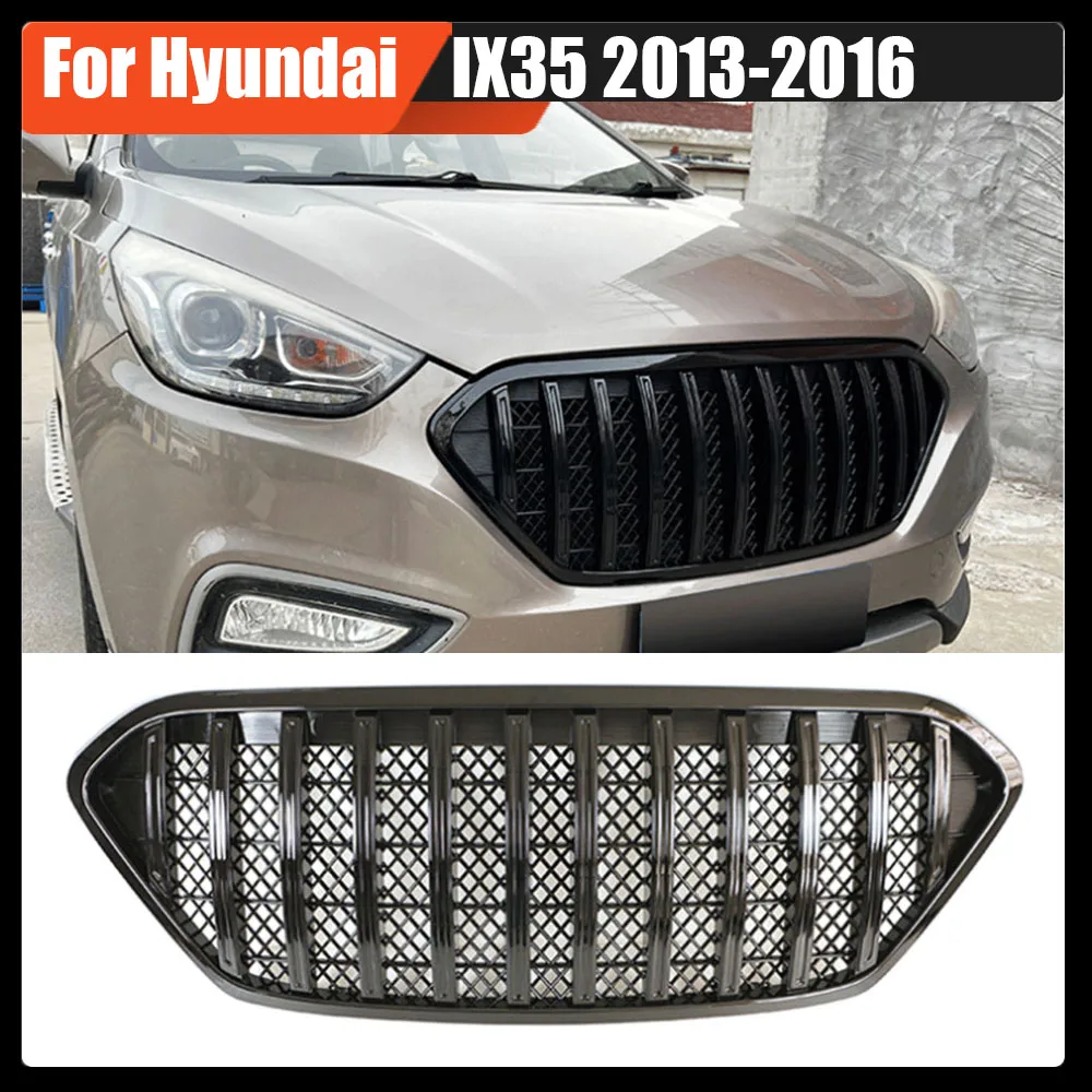 For Hyundai IX35 2013-2016 Gloss Black Or Chrome Car Upper Racing Grille Hood Grill Front Radiator Grille Fits ABS Accessories
For Hyundai IX35 2013-2016 Gloss Black Or Chrome Car Upper Racing Grille Hood Grill Front Radiator Grille Fits ABS Accessories