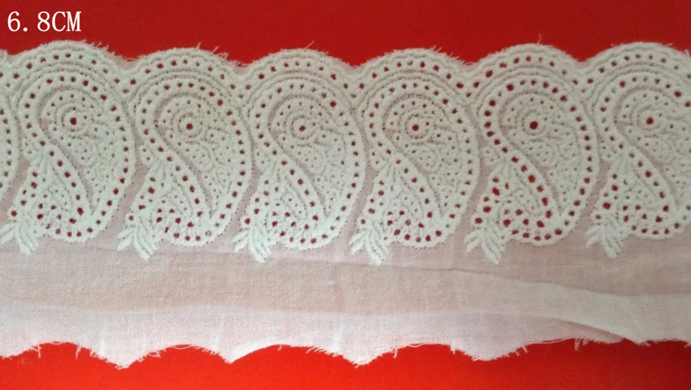 Top quality 6.8cm cotton fabric base cotton hollow-out cashew flower embroidery lace trim,XERY0207C
Top quality 6.8cm cotton fabric base cotton hollow-out cashew flower embroidery lace trim,XERY0207C