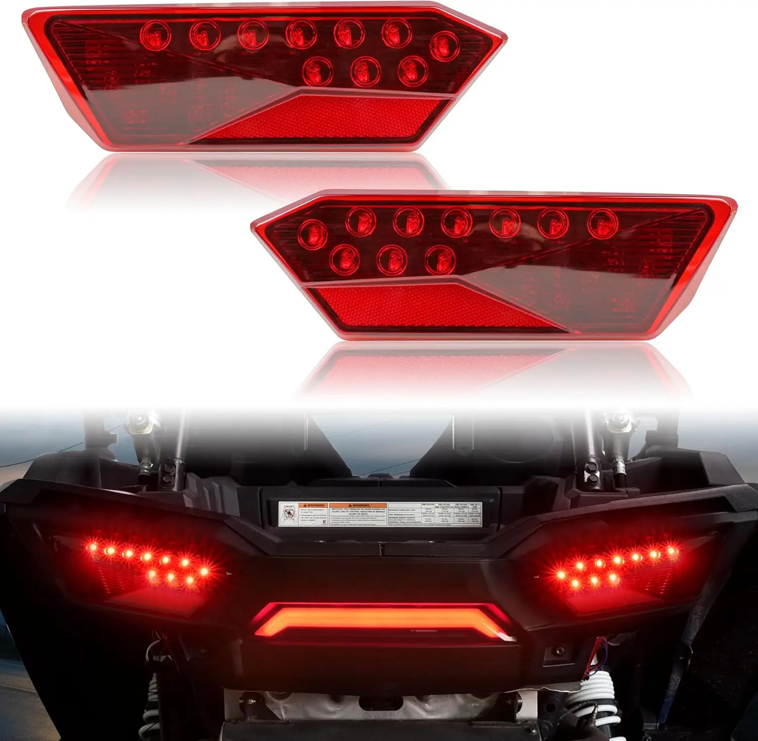 LED Tail Lights for Polaris RZR 900/1000 2014-2023, Red Brake Stop Lights (2PCS, #2412341/#2412342)
LED Tail Lights for Polaris RZR 900/1000 2014-2023, Red Brake Stop Lights (2PCS, #2412341/#2412342)