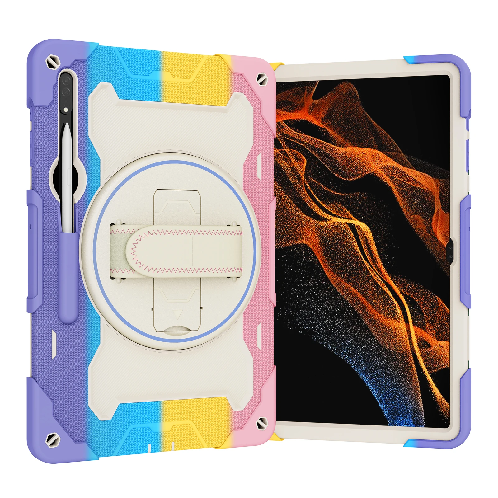 Прочный чехол для Samsung Galaxy Tab S9, S8 Ultra, 14,6 дюйма, телефон X916B, X900, X906B, сверхпрочный бронированный вращающийся чехол-подставка, слот для ручки
Прочный чехол для Samsung Galaxy Tab S9, S8 Ultra, 14,6 дюйма, телефон X916B, X900, X906B, сверхпрочный бронированный вращающийся чехол-подставка, слот для ручки