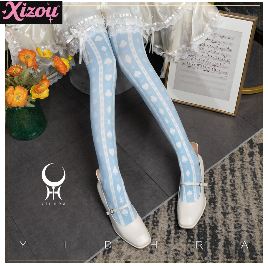 Japanese Original Soft Girl Lolita Digital Poker Love Print Pantyhose Women's 120D Velvet Sweet Lo Pantyhose with Lolita Skirt
Japanese Original Soft Girl Lolita Digital Poker Love Print Pantyhose Women's 120D Velvet Sweet Lo Pantyhose with Lolita Skirt