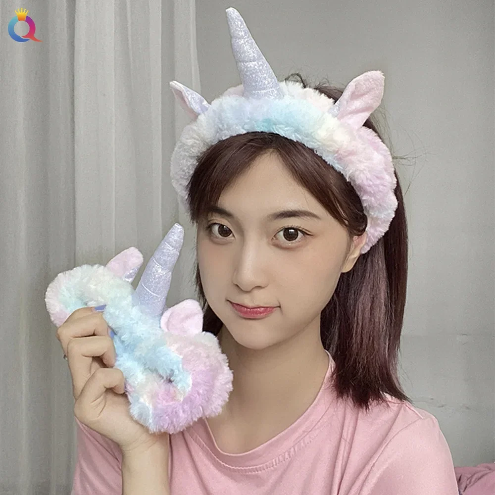 Korean Fashionable Cute Unicorn Headband Face Washing Makeup Elastic Soft Turban Hair Accessory Bath Mask Cosmetic Hairband
Korean Fashionable Cute Unicorn Headband Face Washing Makeup Elastic Soft Turban Hair Accessory Bath Mask Cosmetic Hairband
