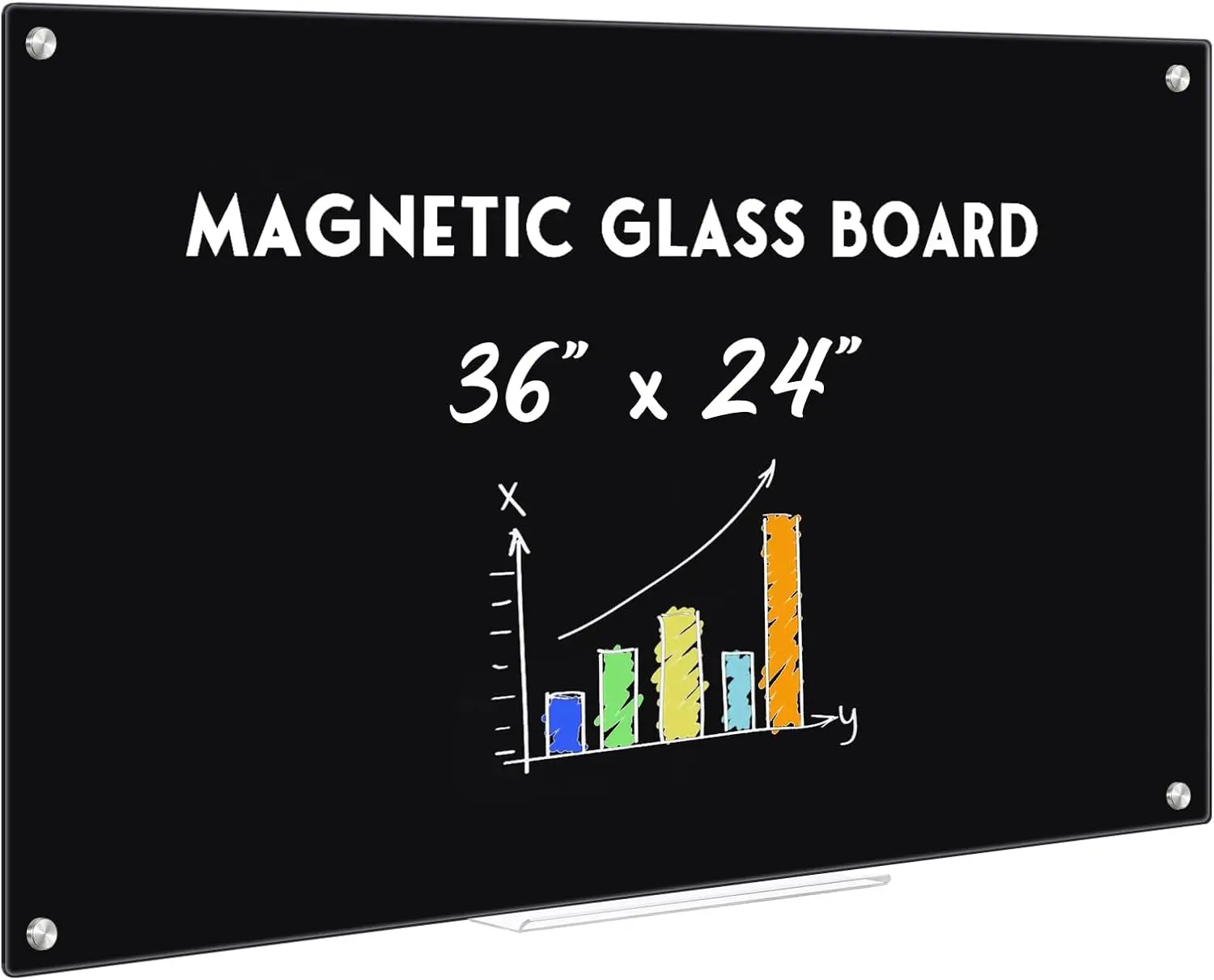 36x24 Inch Magnetic Glass Whiteboard Black, Dry Erase Board for Office Home Classroom with Marker Tray Magnets
36x24 Inch Magnetic Glass Whiteboard Black, Dry Erase Board for Office Home Classroom with Marker Tray Magnets