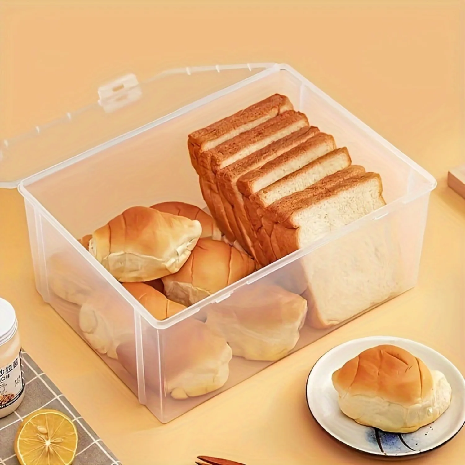 Large Airtight Bread Box With Easy Flip-Top Lid - Freezer Safe, Keeps Bread Fresh & For Longer
Large Airtight Bread Box With Easy Flip-Top Lid - Freezer Safe, Keeps Bread Fresh & For Longer