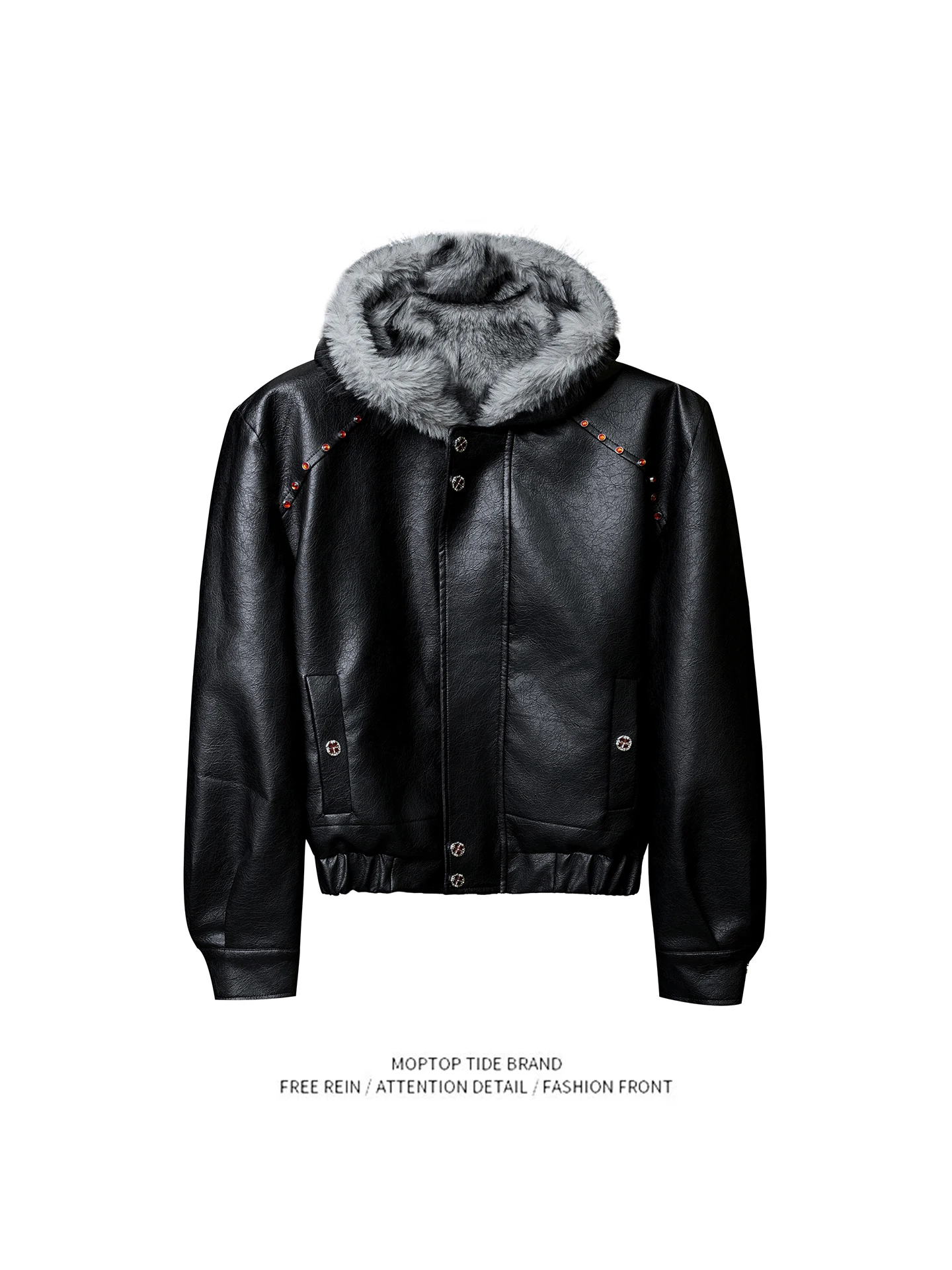 WHXS Faux Leather Jaet with Fur Collar Thiened ort Wide Coat for Men Warm Polyester Fiber Casual Sle Autumn Wear
WHXS Faux Leather Jaet with Fur Collar Thiened ort Wide Coat for Men Warm Polyester Fiber Casual Sle Autumn Wear