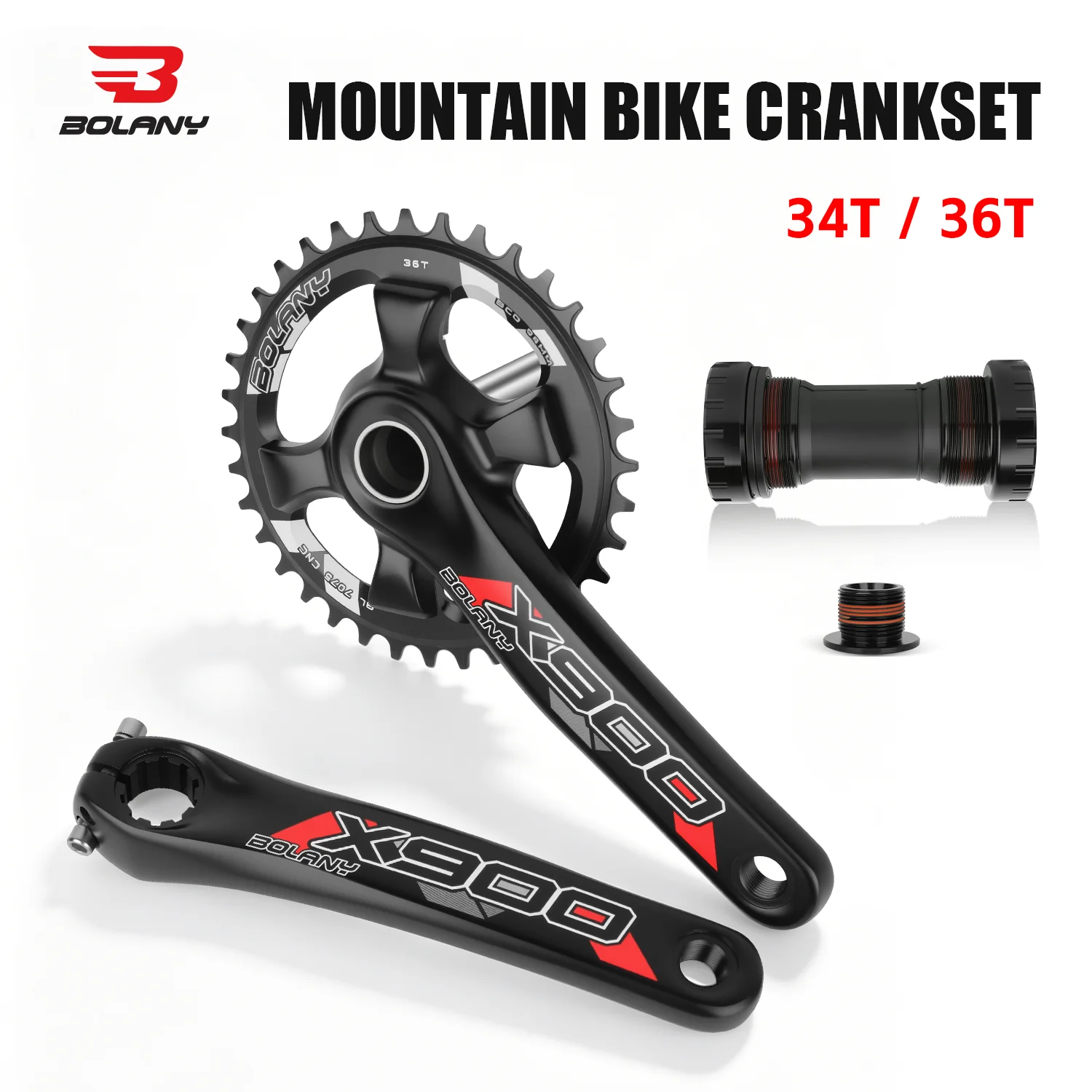 BOLANY X900 Hollow Integrated MTB Crankset Aluminum Alloy Bicycle Chainring 34T/36T 8-12 Speed 170mm Crank Bicycle Wheelset Part
BOLANY X900 Hollow Integrated MTB Crankset Aluminum Alloy Bicycle Chainring 34T/36T 8-12 Speed 170mm Crank Bicycle Wheelset Part