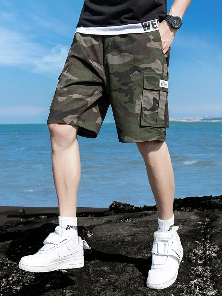 Summer Camouflage Cargo Shorts Men Lightweight Cotton Comfort Loose Fit Bermuda Shorts Knee Length Casual Half Pants
Summer Camouflage Cargo Shorts Men Lightweight Cotton Comfort Loose Fit Bermuda Shorts Knee Length Casual Half Pants