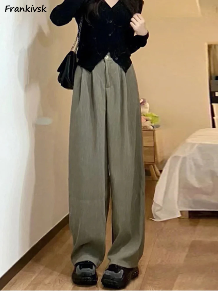 Pants Women Solid Summer Folds Full Length Leisure Daily Korean Style Clothing Trendy Wide Leg Simple Loose Comfortable Commute
Pants Women Solid Summer Folds Full Length Leisure Daily Korean Style Clothing Trendy Wide Leg Simple Loose Comfortable Commute