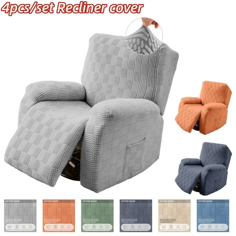 4pcs/set Stretch Recliner Sofa Cover Split Jacquard All-inclusive Single Pure Color Lounger Couch Slipcovers for Living Room
4pcs/set Stretch Recliner Sofa Cover Split Jacquard All-inclusive Single Pure Color Lounger Couch Slipcovers for Living Room