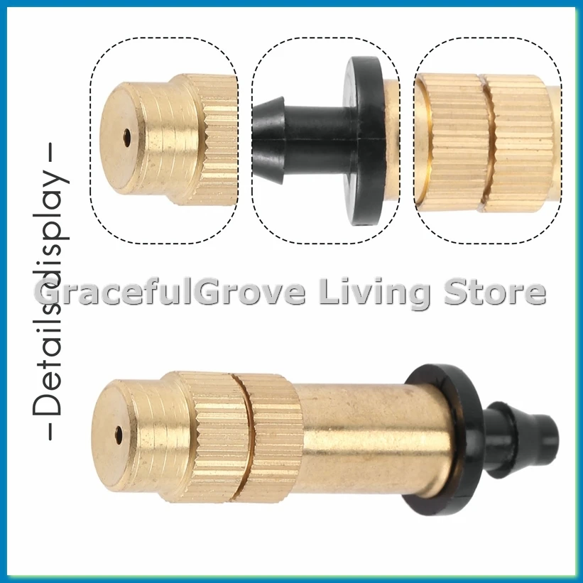 30Pcs Watering Nozzle Adjustable Copper Irrigation Water Fog Sprinkler Head Mini Misting Greenhouse Accessories-A33R
30Pcs Watering Nozzle Adjustable Copper Irrigation Water Fog Sprinkler Head Mini Misting Greenhouse Accessories-A33R