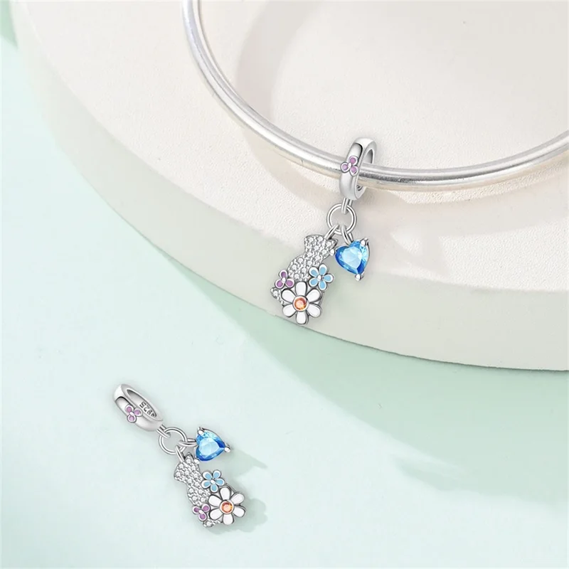 925 Sterling Silver Garden Cat Charms Pendant Fit 3mm Original Bracelet DIY Women Exquisite Birthday Anniversary Jewelry Gifts
925 Sterling Silver Garden Cat Charms Pendant Fit 3mm Original Bracelet DIY Women Exquisite Birthday Anniversary Jewelry Gifts