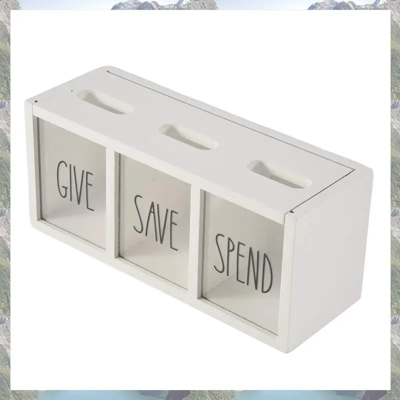 2025 Trend 2X Wooden Give Save Spend Money Saving Box For Kids, Countertop Kid Piggy Bank For Daily Cash, White
2025 Trend 2X Wooden Give Save Spend Money Saving Box For Kids, Countertop Kid Piggy Bank For Daily Cash, White
