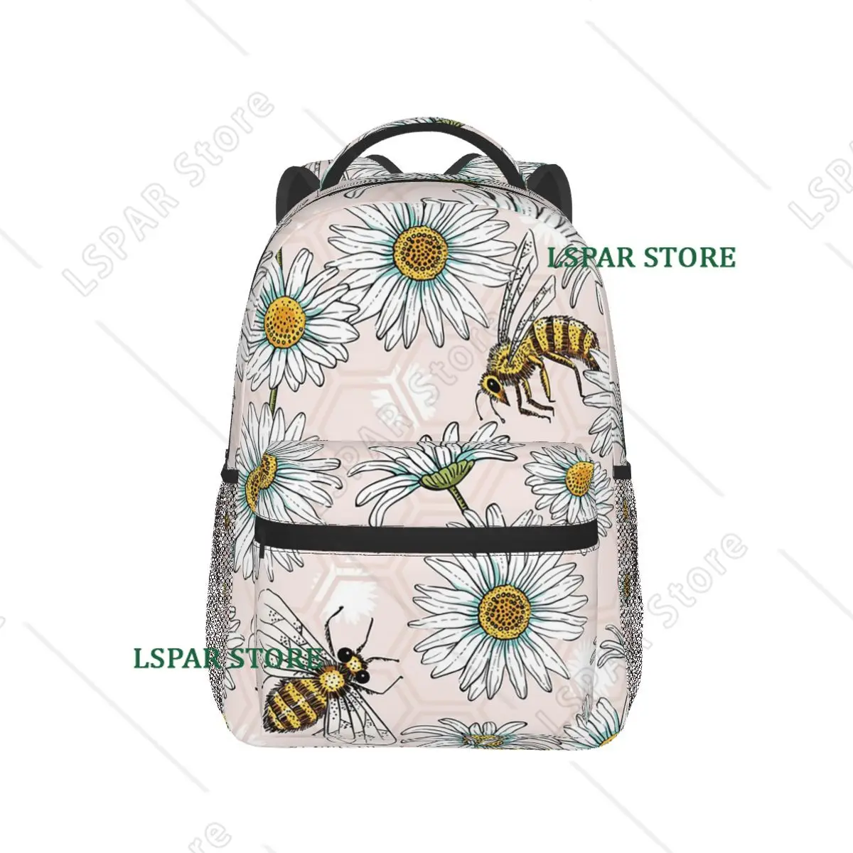 Pink Background Cute Bee And Daisy Backpack Hot Sale Daypack Large Capacity Kids BookBag School Bag Shoulder Bags for Men Women
Pink Background Cute Bee And Daisy Backpack Hot Sale Daypack Large Capacity Kids BookBag School Bag Shoulder Bags for Men Women