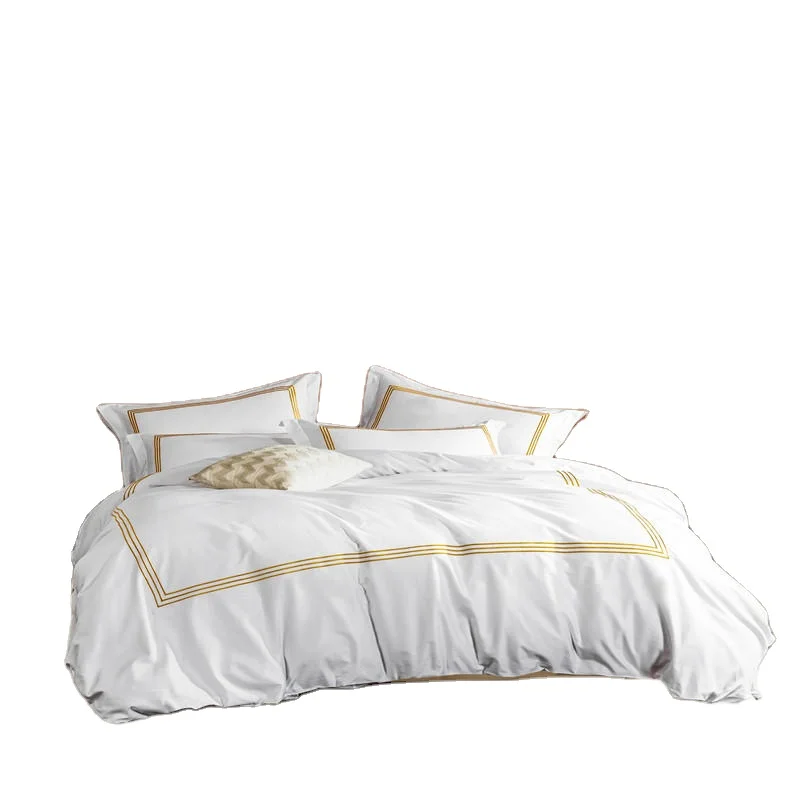 Customizable 4 Piece Hotel Bedding Sets Embroidered Frame Hotel Bedding Set Four-piece Cotton Quilt Cover Sheet
Customizable 4 Piece Hotel Bedding Sets Embroidered Frame Hotel Bedding Set Four-piece Cotton Quilt Cover Sheet