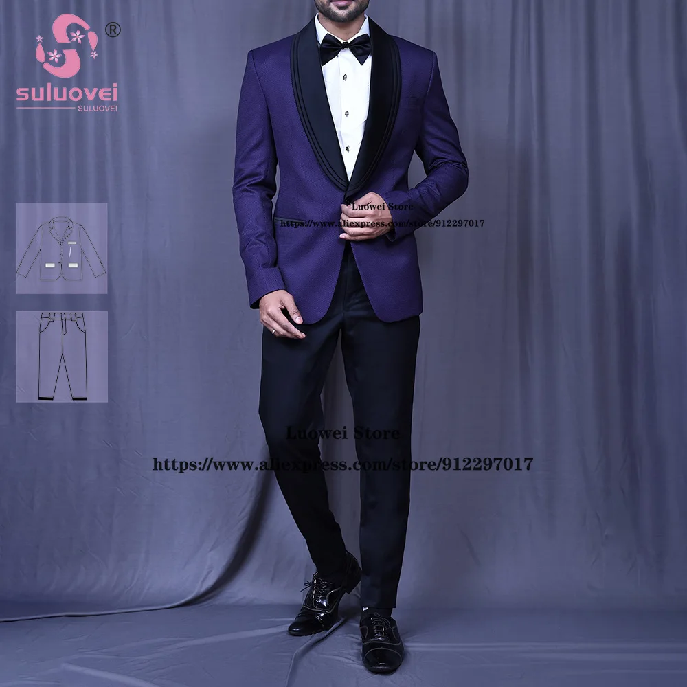 Fashion Oxford Slim Fit Suits For Men Elegant 2 Piece Jacket Pants Set Formal Groom Wedding Shawl Lapel Tuxedos Blazer Masculino
Fashion Oxford Slim Fit Suits For Men Elegant 2 Piece Jacket Pants Set Formal Groom Wedding Shawl Lapel Tuxedos Blazer Masculino