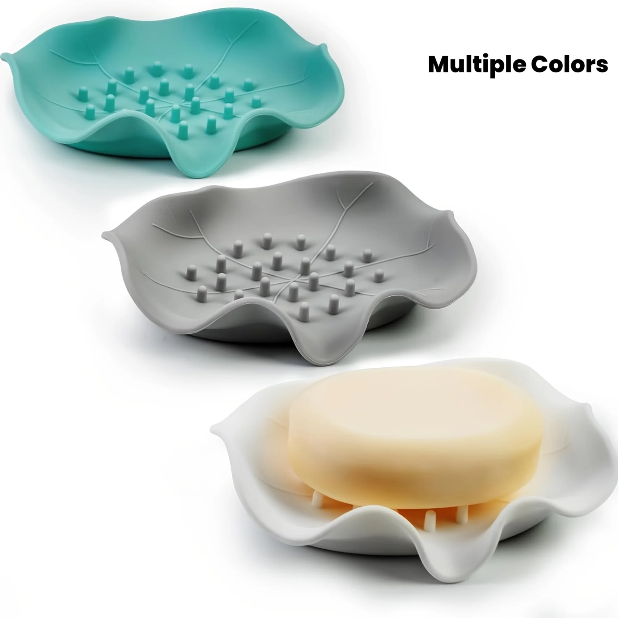 1PC Silicone Lotus Soap Dish, Flower Shape Drainage Soap Holder for Bathroom Kitchen, Quick Drying Tray, Gift for Family
1PC Silicone Lotus Soap Dish, Flower Shape Drainage Soap Holder for Bathroom Kitchen, Quick Drying Tray, Gift for Family