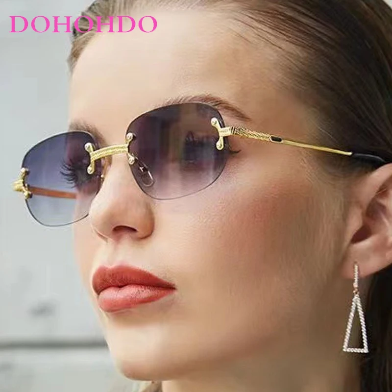 Trend Punk Rimless Oval Metal Leg Sunglasses Women For Men Fashion Luxury Brand Designer Travel Sun Glasses Lentes De Sol UV400
Trend Punk Rimless Oval Metal Leg Sunglasses Women For Men Fashion Luxury Brand Designer Travel Sun Glasses Lentes De Sol UV400