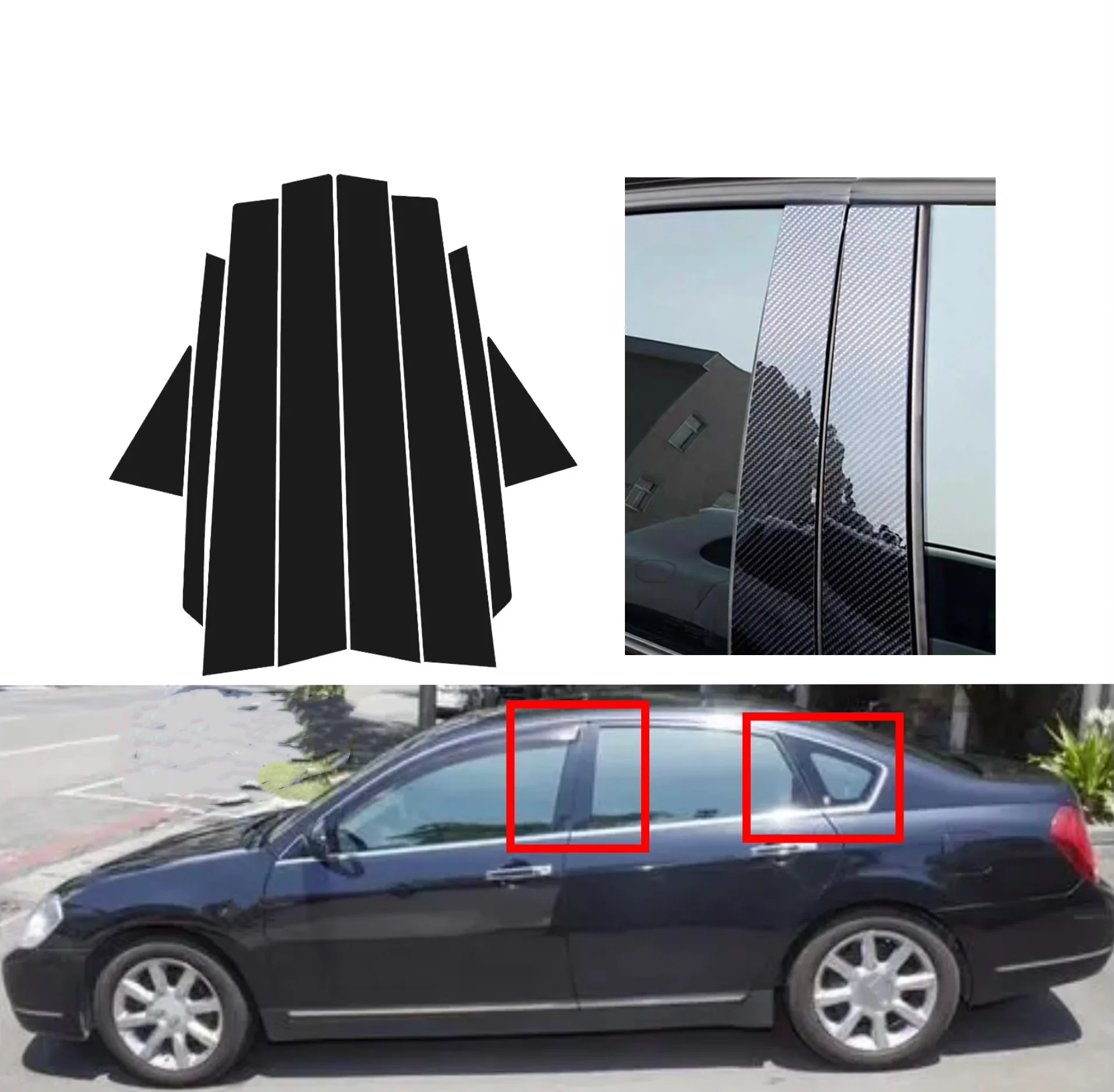 8PCS Glossy Black Pillar Post Silver Carbon Fit For Nissan Altima L31 Teana 2002-2007 Door Moulding Sticker Cover Window Trim
8PCS Glossy Black Pillar Post Silver Carbon Fit For Nissan Altima L31 Teana 2002-2007 Door Moulding Sticker Cover Window Trim
