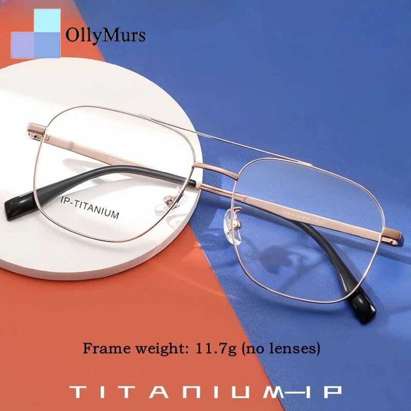 OLLYMURS Aviator Double BridgeTitanium Ultralight Sunglasses for Men Women Fashion Retro Prescriptions Optical Eyeglasses Frames
OLLYMURS Aviator Double BridgeTitanium Ultralight Sunglasses for Men Women Fashion Retro Prescriptions Optical Eyeglasses Frames