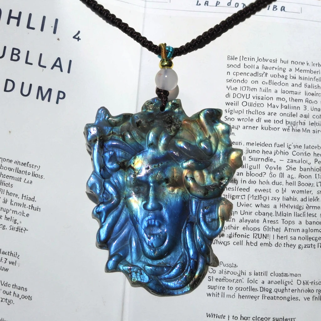 Натуральный сильный флэш-лабрадорит, драгоценный камень, кристалл Медуза, резьба, ожерелье, кулон для подарка
Натуральный сильный флэш-лабрадорит, драгоценный камень, кристалл Медуза, резьба, ожерелье, кулон для подарка