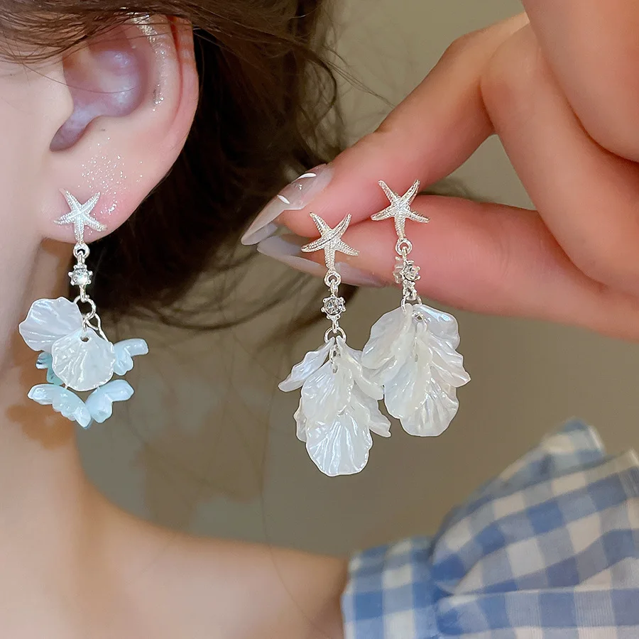 Ocean Style Starfish Shell-shaped Acylic Drop Earrings Women Girls Fresh Resin Flower Earrings Fashion Jewelry Beach Vacation
Ocean Style Starfish Shell-shaped Acylic Drop Earrings Women Girls Fresh Resin Flower Earrings Fashion Jewelry Beach Vacation