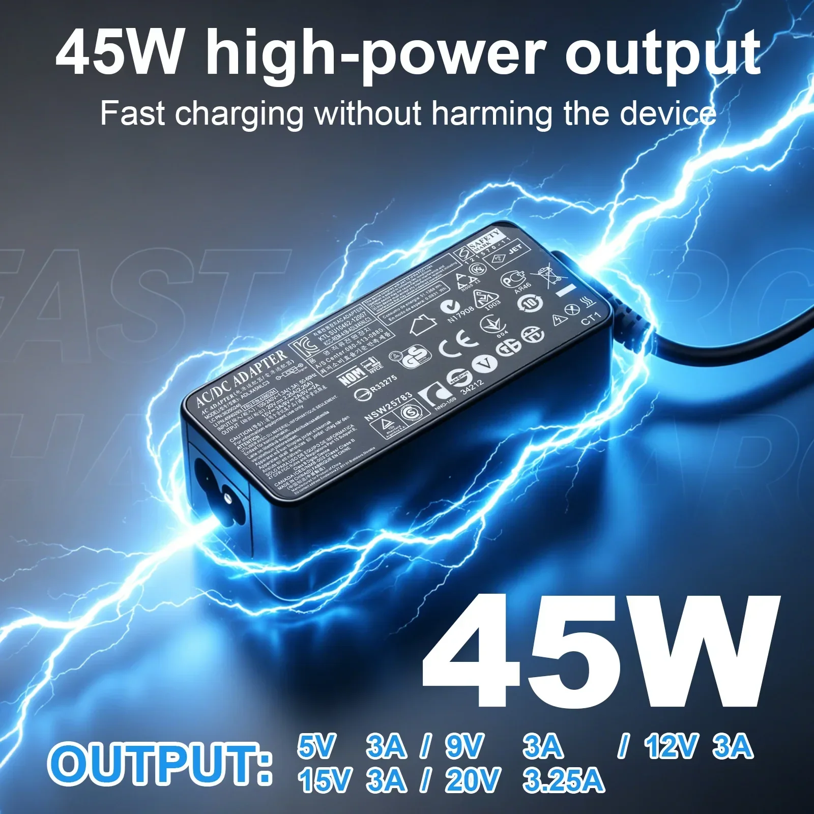 45W USB-C Laptop Charger Type-C Power Adapter Fast Charging PD 20V 3.25A For Lenovo ThinkPad X1 Carbon Yoga IdeaPad 720S 730 920
45W USB-C Laptop Charger Type-C Power Adapter Fast Charging PD 20V 3.25A For Lenovo ThinkPad X1 Carbon Yoga IdeaPad 720S 730 920