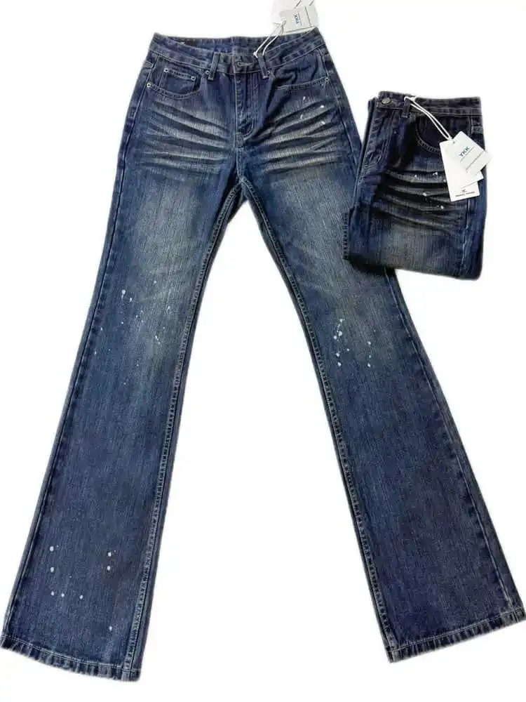 Cleanfit Sle Heavyweight Waed Dirt Dyed Splattered Ink Micro Flared Slim Fit Jeans Casual Wear Distred Denim Pants
Cleanfit Sle Heavyweight Waed Dirt Dyed Splattered Ink Micro Flared Slim Fit Jeans Casual Wear Distred Denim Pants