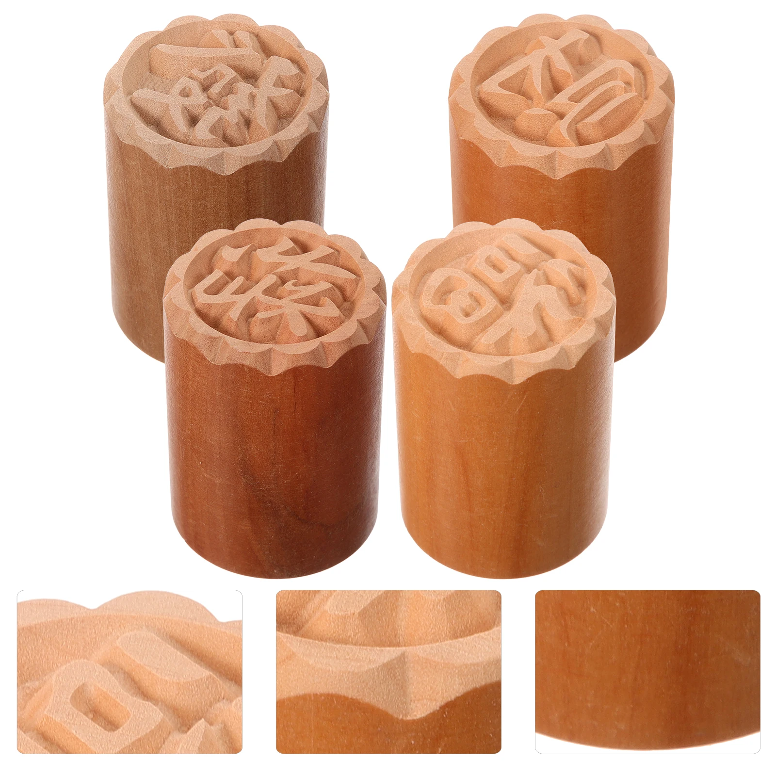 4 Pcs Decoration Pastry Stamp Fondant Craft Stamps Wooden Cake Decorating Supplies
4 Pcs Decoration Pastry Stamp Fondant Craft Stamps Wooden Cake Decorating Supplies