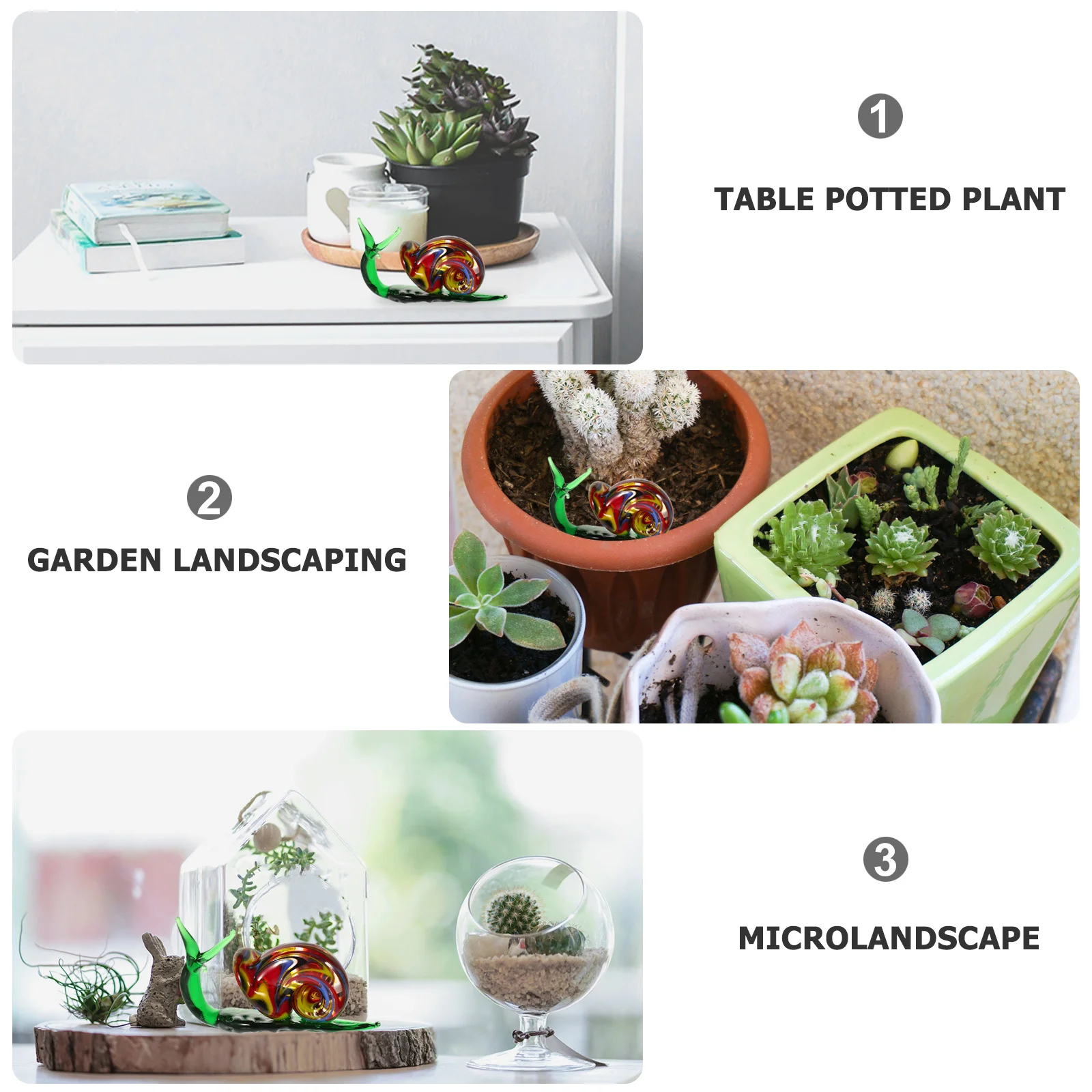 Lifelike Glass Snail Statue Smooth Surface No Burr Ideal for Home Garden Balcony Decoration Snail Figurine Animal Figurines
Lifelike Glass Snail Statue Smooth Surface No Burr Ideal for Home Garden Balcony Decoration Snail Figurine Animal Figurines