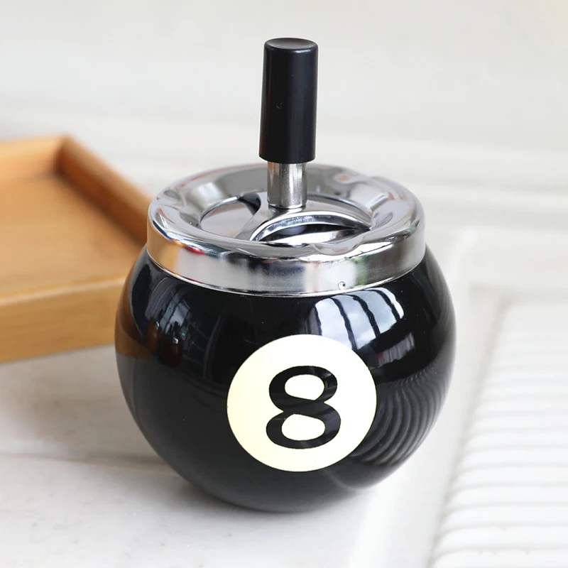 Personalized And Creative No. 8 Billiard Ashtray Press Anti-Fly Ash, Fashionable Living Room Desktop Metal Ashtray With Lid
Personalized And Creative No. 8 Billiard Ashtray Press Anti-Fly Ash, Fashionable Living Room Desktop Metal Ashtray With Lid