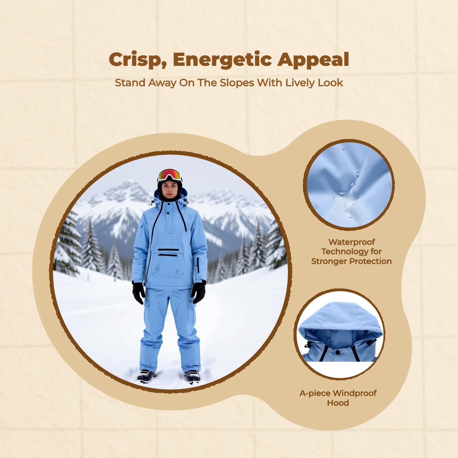 Универсальный комплект для катания на лыжах Ветрозащитный, теплый Снаряжение для пудрового сноубординга на открытом воздухе
Универсальный комплект для катания на лыжах Ветрозащитный, теплый Снаряжение для пудрового сноубординга на открытом воздухе