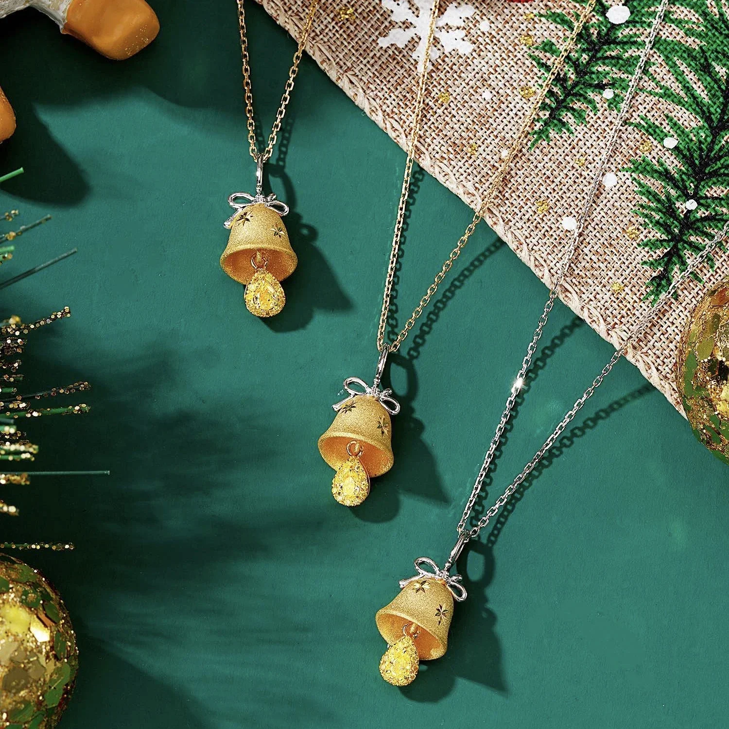 2022 Most Popular Solid 18k Gold Necklace Real Yellow Diamond Necklace Christmas Bell Necklace Custom Jewelry for Christmas Gift
2022 Most Popular Solid 18k Gold Necklace Real Yellow Diamond Necklace Christmas Bell Necklace Custom Jewelry for Christmas Gift