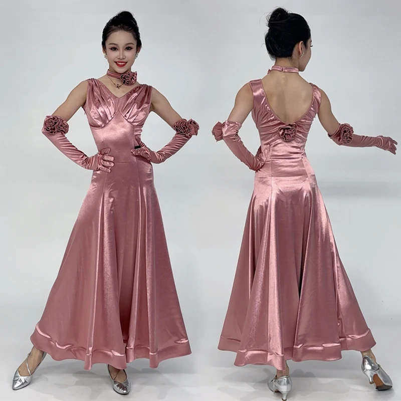 Glossy Pink Waltz Dance Costume Women Ballroom Dance Competition Dress Prom Stage Dress Evening Party Dress Tango Dance Wear
Glossy Pink Waltz Dance Costume Women Ballroom Dance Competition Dress Prom Stage Dress Evening Party Dress Tango Dance Wear