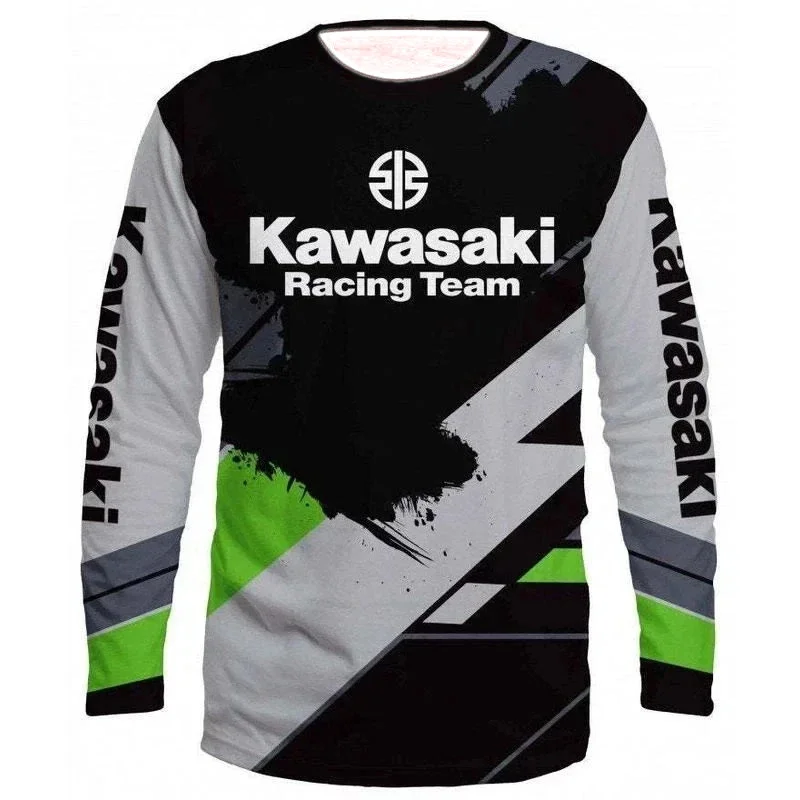 Kawasaki мотоциклетная гоночная команда для мужчин и женщин футболка с круглым вырезом с длинным рукавом уличный стиль мото фанаты винтажные быстросохнущие топы для мотокросса
Kawasaki мотоциклетная гоночная команда для мужчин и женщин футболка с круглым вырезом с длинным рукавом уличный стиль мото фанаты винтажные быстросохнущие топы для мотокросса