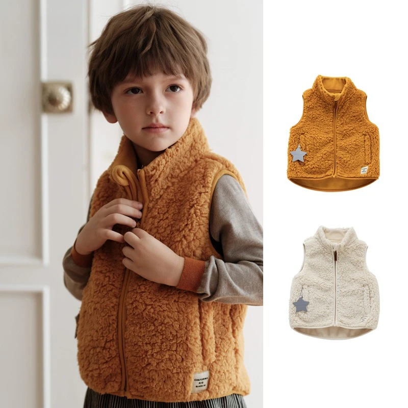 2025 Autumn Winter New Fleece Boys' Vest Jacket Loose Versatile Baby Vest Girls' Sleeveless Vest
2025 Autumn Winter New Fleece Boys' Vest Jacket Loose Versatile Baby Vest Girls' Sleeveless Vest