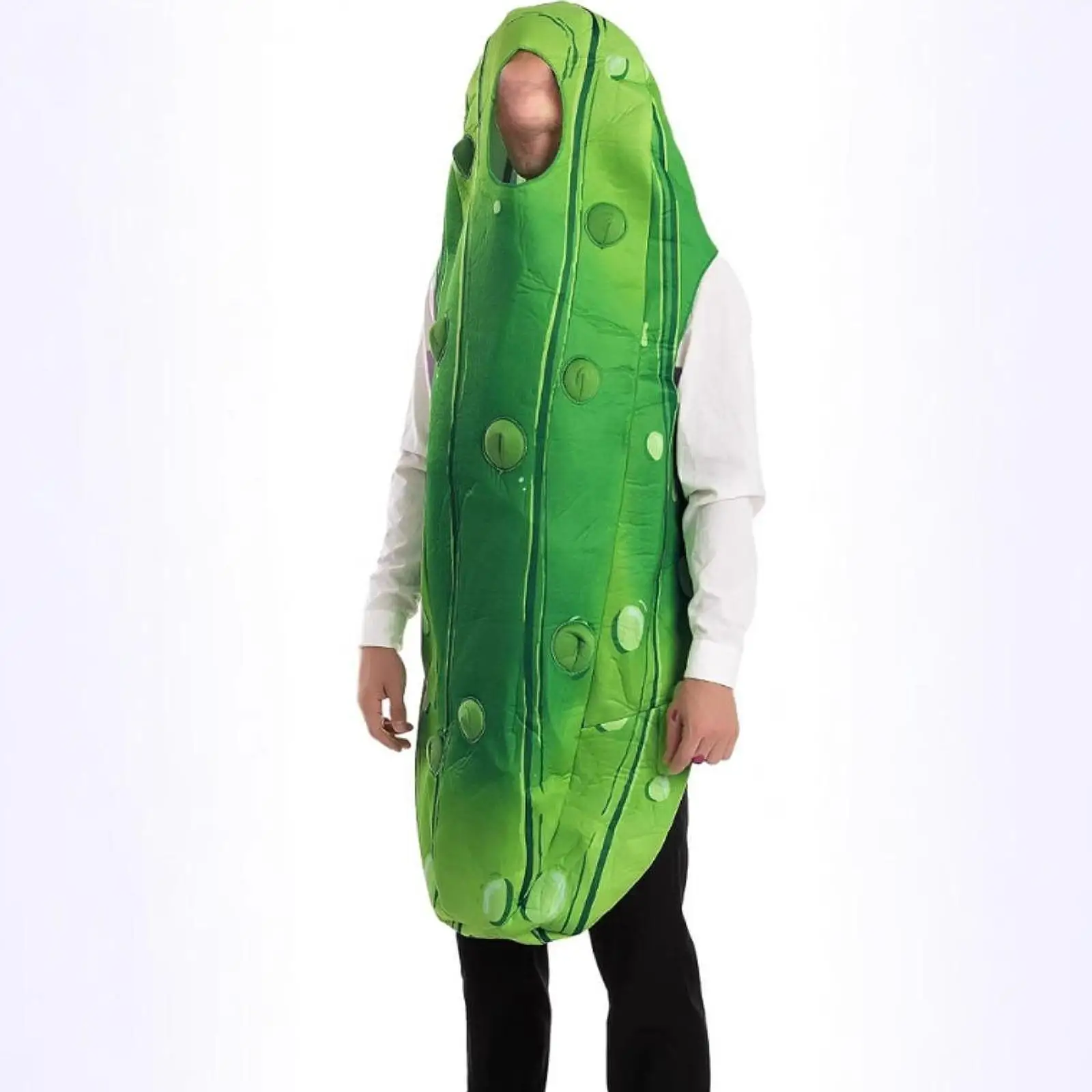 Men Funny Green Vegetable Costume Adult Pickle Fruit Cosplay Tunic for Halloween Dance Stage Performance
Men Funny Green Vegetable Costume Adult Pickle Fruit Cosplay Tunic for Halloween Dance Stage Performance