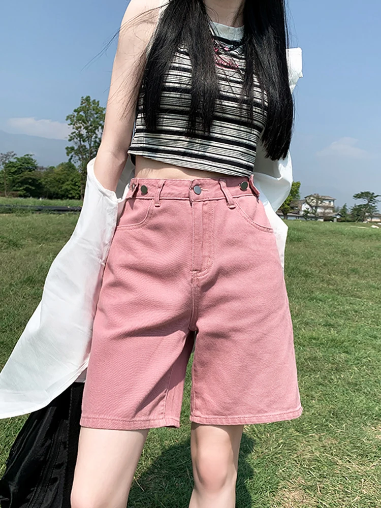 Retro High Waist Wide Leg Jeans Shorts Women's Summer Thin Loose Fit Bootcut Pants Light Blue Color Casual Style
Retro High Waist Wide Leg Jeans Shorts Women's Summer Thin Loose Fit Bootcut Pants Light Blue Color Casual Style
