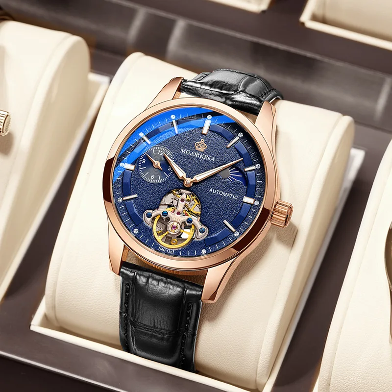 Luxury Brand Tourbillon Watch for Men Leather Strap Waterproof Luminous Moon Phase Automatic Fashion Mechanical Watches Mens
Luxury Brand Tourbillon Watch for Men Leather Strap Waterproof Luminous Moon Phase Automatic Fashion Mechanical Watches Mens