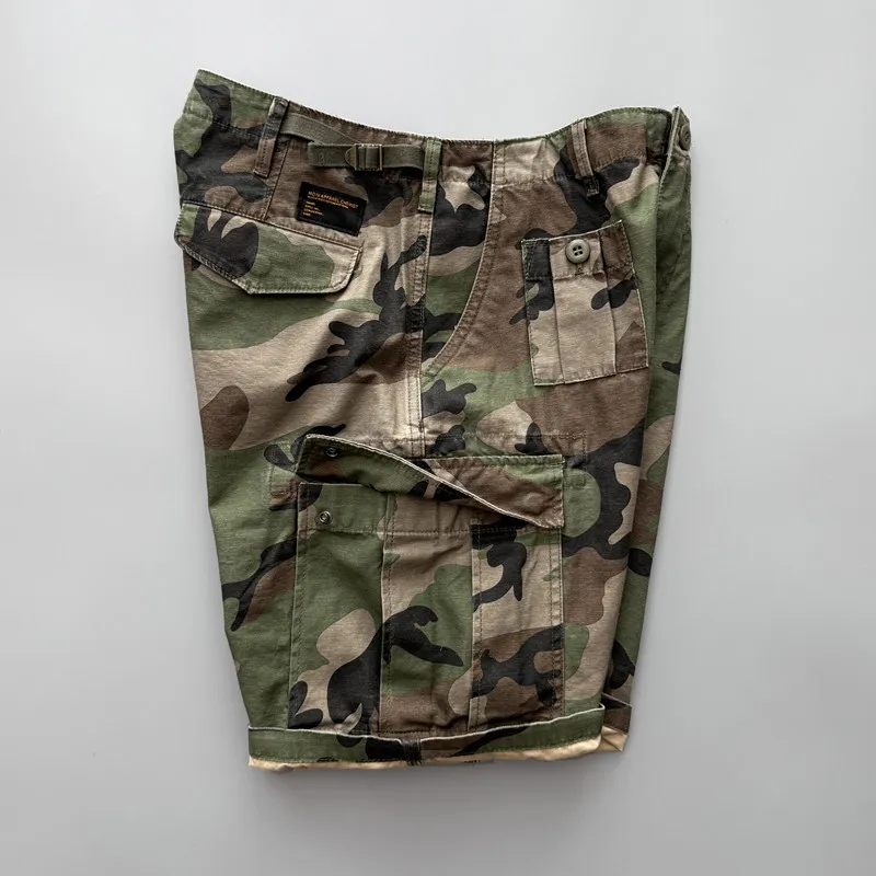 High-quality Slightly Loose Straight-leg American Vintage Heavyweight 100% Cotton Camouflage Knee-length Cargo Shorts
High-quality Slightly Loose Straight-leg American Vintage Heavyweight 100% Cotton Camouflage Knee-length Cargo Shorts