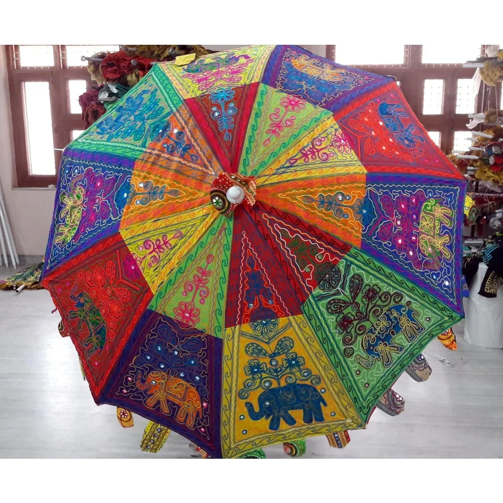 Indian Hippie Multi Colored Beach Umbrella Wedding Umbrellas Sun Umbrella Embroidery
Indian Hippie Multi Colored Beach Umbrella Wedding Umbrellas Sun Umbrella Embroidery