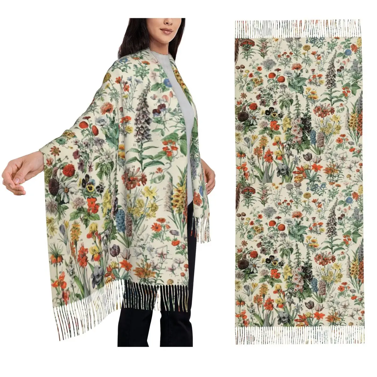 Adolphe Millot Fleurs шарф с кисточками для женщин, мягкие теплые шали и накидки, длинная осенне-зимняя шаль
Adolphe Millot Fleurs шарф с кисточками для женщин, мягкие теплые шали и накидки, длинная осенне-зимняя шаль