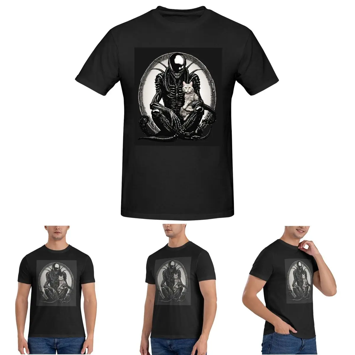 Xenomorph And A Cat T-Shirt for Men Cotton Plus Size T Shirts Men's Short Sleeve Round Neck Summer Clothes Tops S-6XL
Xenomorph And A Cat T-Shirt for Men Cotton Plus Size T Shirts Men's Short Sleeve Round Neck Summer Clothes Tops S-6XL