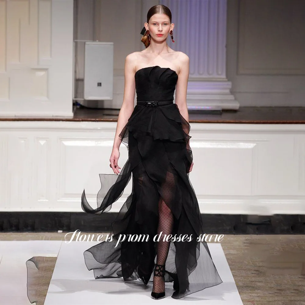 Flowers Prom Strapless Party Dress with Belt Evening Dresses Tiered Layers Chiffon Prom Dresses for Women Customized
Flowers Prom Strapless Party Dress with Belt Evening Dresses Tiered Layers Chiffon Prom Dresses for Women Customized