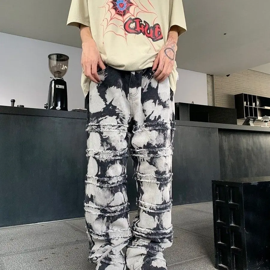 American High Street Tie-Dye Personality Straight Jeans Men and Women European Retro Fashion Loose Casual Trousers
American High Street Tie-Dye Personality Straight Jeans Men and Women European Retro Fashion Loose Casual Trousers